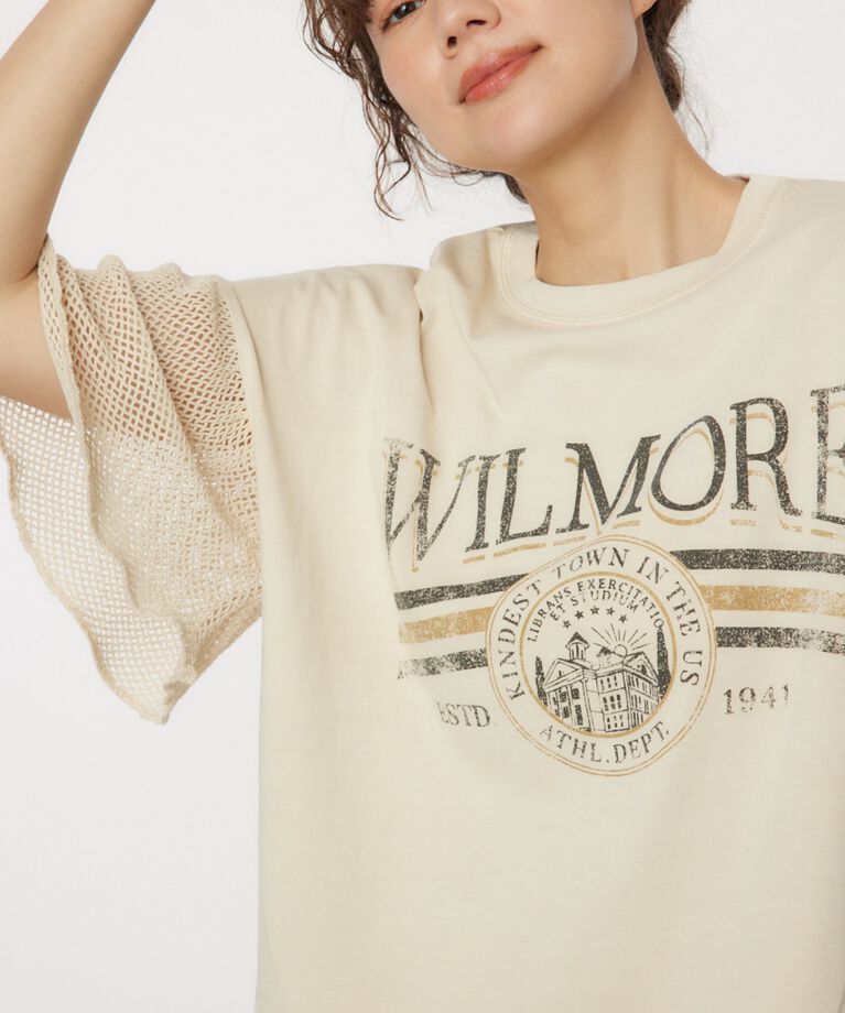 RODEO CROWNS「フリルメッシュスリーブトップス」|Tシャツ・カットソー|