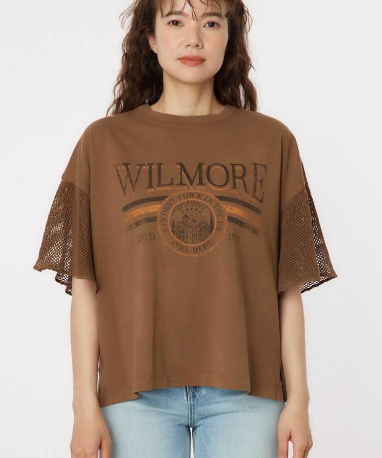 RODEO CROWNS「フリルメッシュスリーブトップス」|Tシャツ・カットソー|