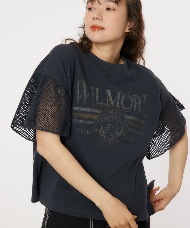RODEO CROWNS「フリルメッシュスリーブトップス」|Tシャツ・カットソー|C.GRY