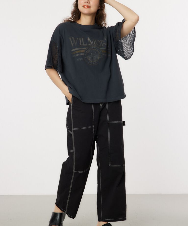 RODEO CROWNS「フリルメッシュスリーブトップス」|Tシャツ・カットソー|