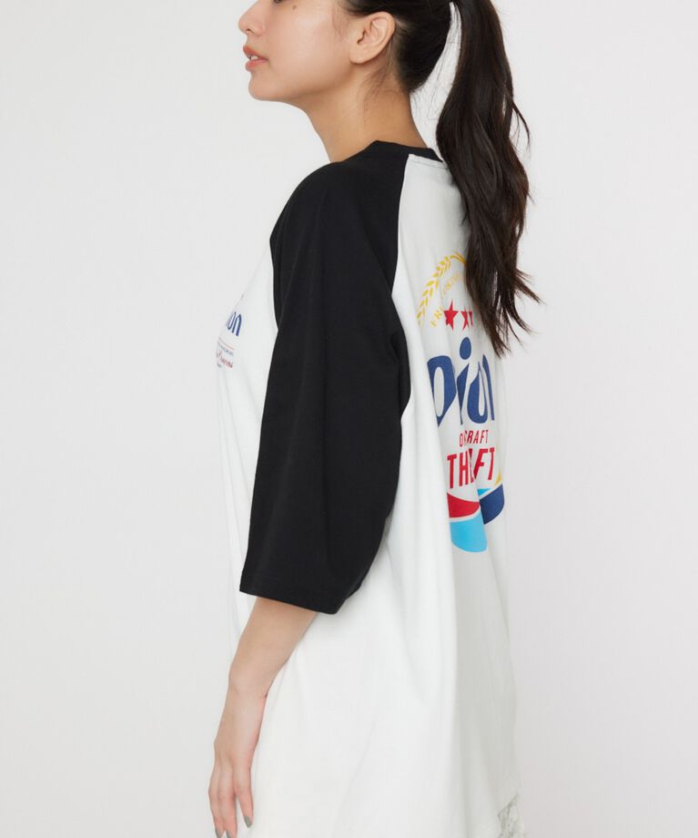 RODEO CROWNS「Orion BeerxRCSラグラン5分トップス」|Tシャツ・カットソー|