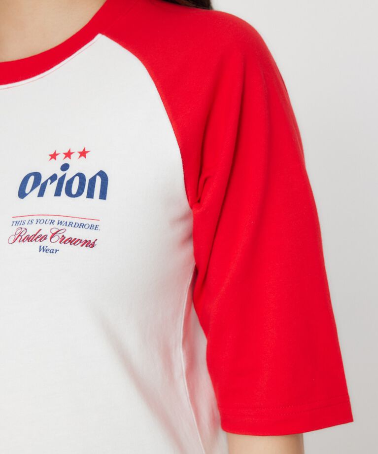 RODEO CROWNS「Orion BeerxRCSラグラン5分トップス」|Tシャツ・カットソー|