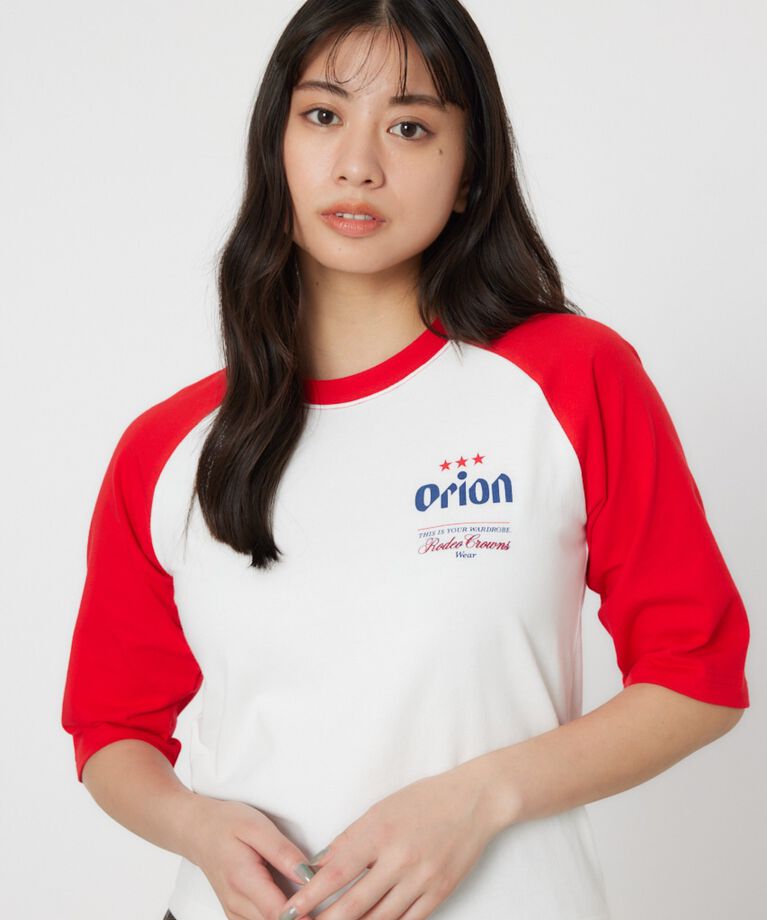 RODEO CROWNS「Orion BeerxRCSラグラン5分トップス」|Tシャツ・カットソー|