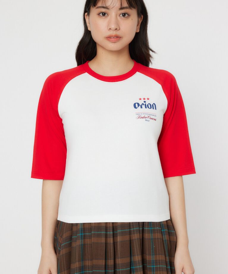RODEO CROWNS「Orion BeerxRCSラグラン5分トップス」|Tシャツ・カットソー|