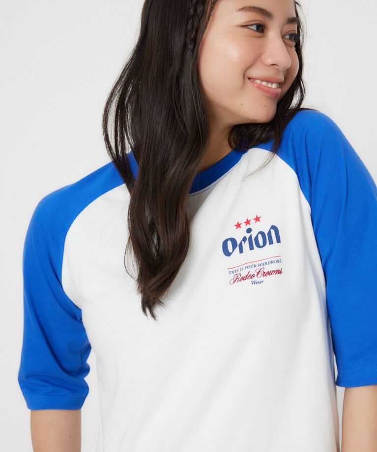 RODEO CROWNS「Orion BeerxRCSラグラン5分トップス」|Tシャツ・カットソー|