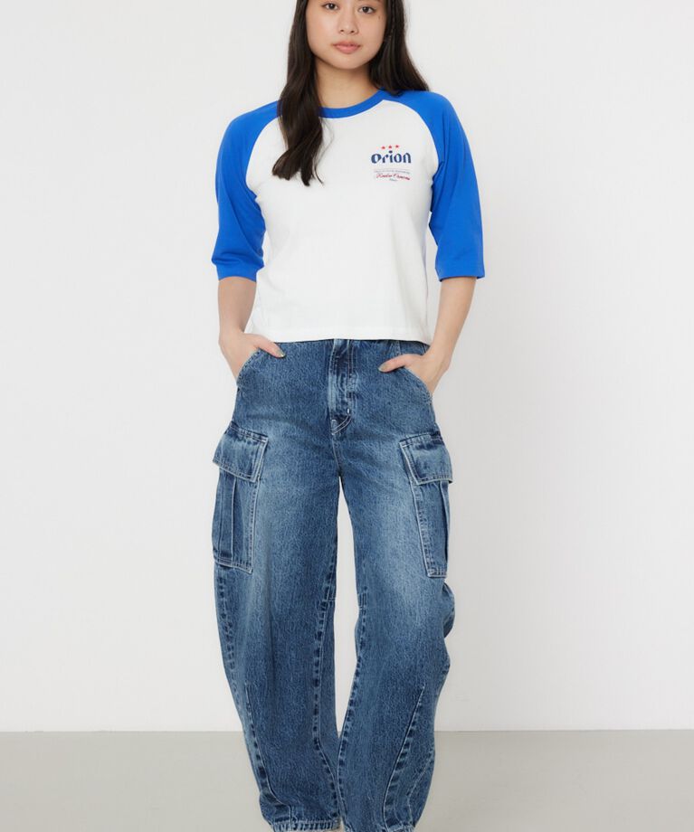 RODEO CROWNS「Orion BeerxRCSラグラン5分トップス」|Tシャツ・カットソー|