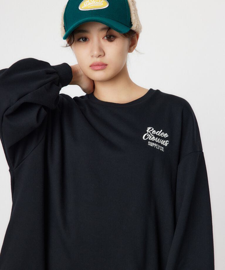 RODEO CROWNS「BACK 刺繍ロゴ スウェット ワンピース」|ワンピース|