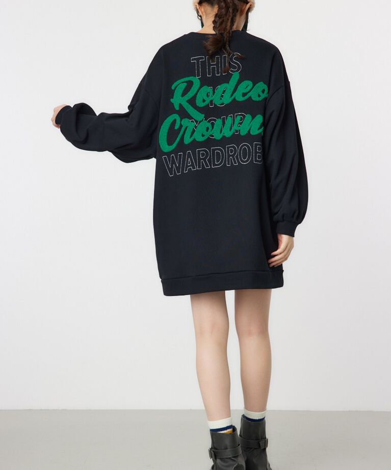 RODEO CROWNS「BACK 刺繍ロゴ スウェット ワンピース」|ワンピース|