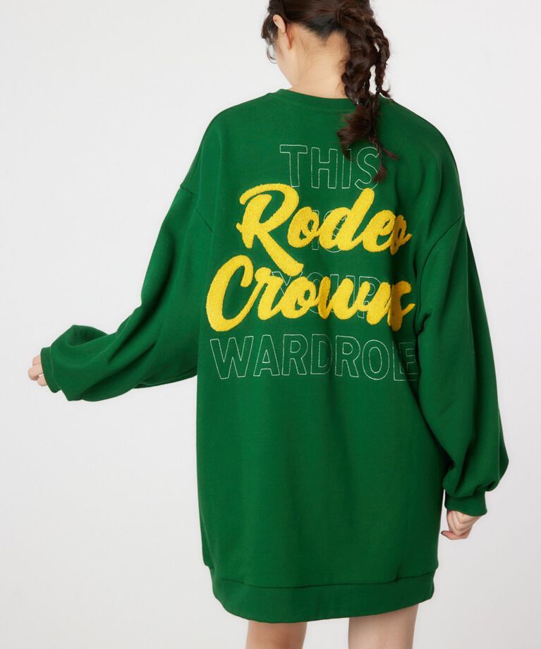 RODEO CROWNS「BACK 刺繍ロゴ スウェット ワンピース」|ワンピース|D/GRN3