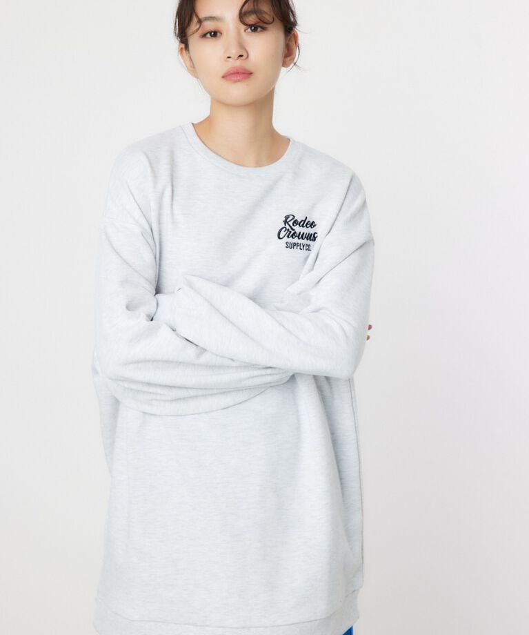 RODEO CROWNS「BACK 刺繍ロゴ スウェット ワンピース」|ワンピース|L/T.GRY1