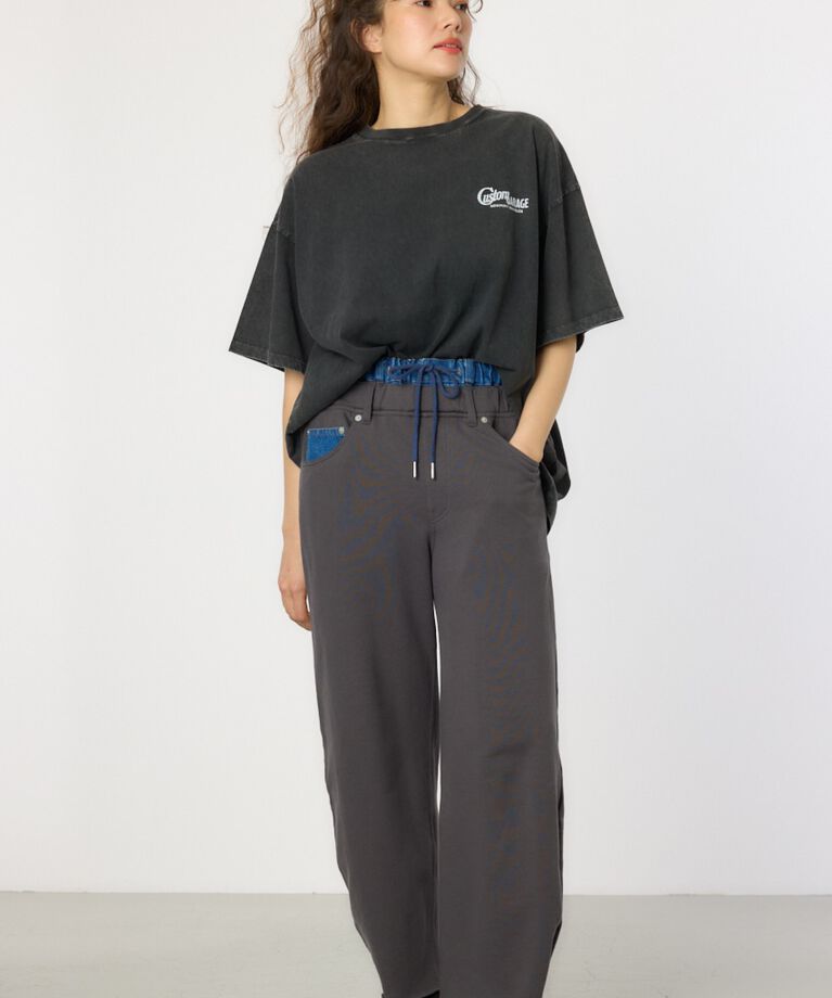 RODEO CROWNS「デニムウエスト スウェットワイドパンツ」|その他|