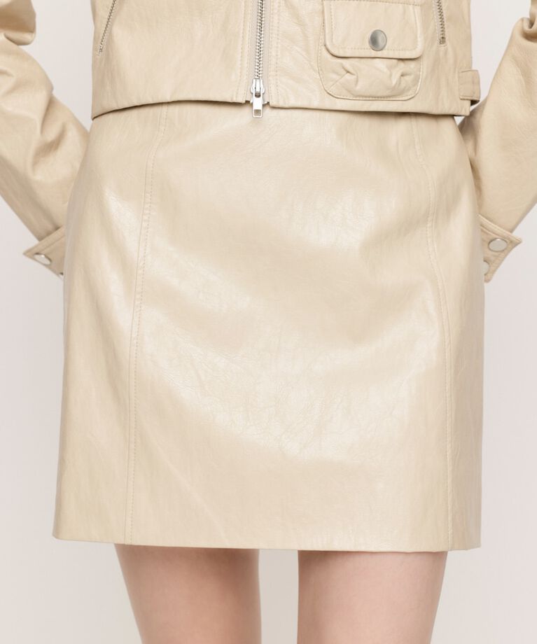 SLY「F／LEATHER TIGHT ショートスカート」|スカート|