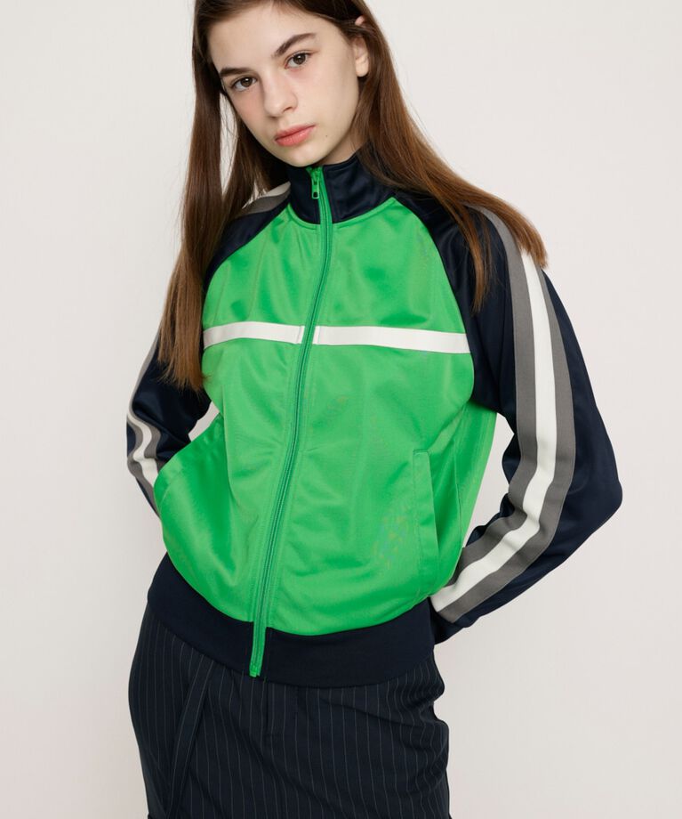 SLY「SHOULDER LINE TRACK ジャケット」|ブルゾン・スタジャン|GRN
