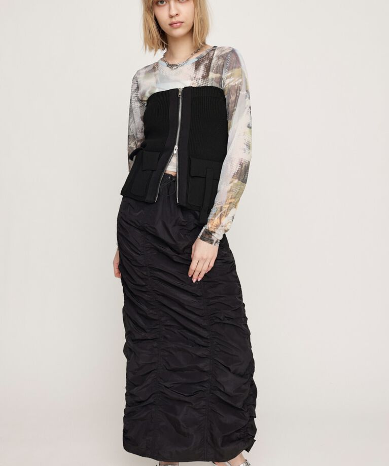 SLY「I LINE GATHER スカート」|スカート|