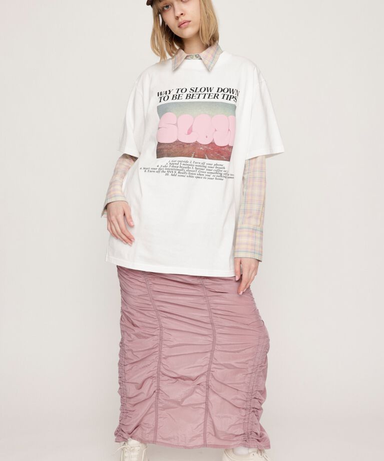 SLY「I LINE GATHER スカート」|スカート|