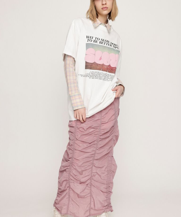 SLY「I LINE GATHER スカート」|スカート|