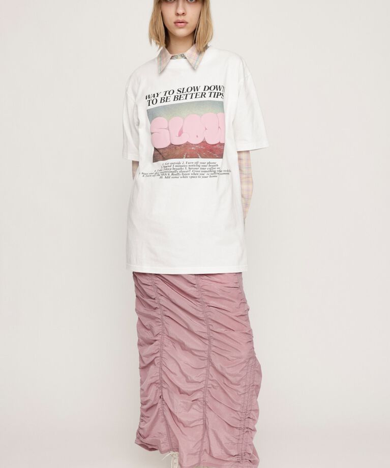 SLY「I LINE GATHER スカート」|スカート|