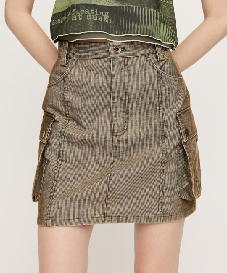 SLY「WASHED CORDUROY ショートスカート」|スカート|KHA