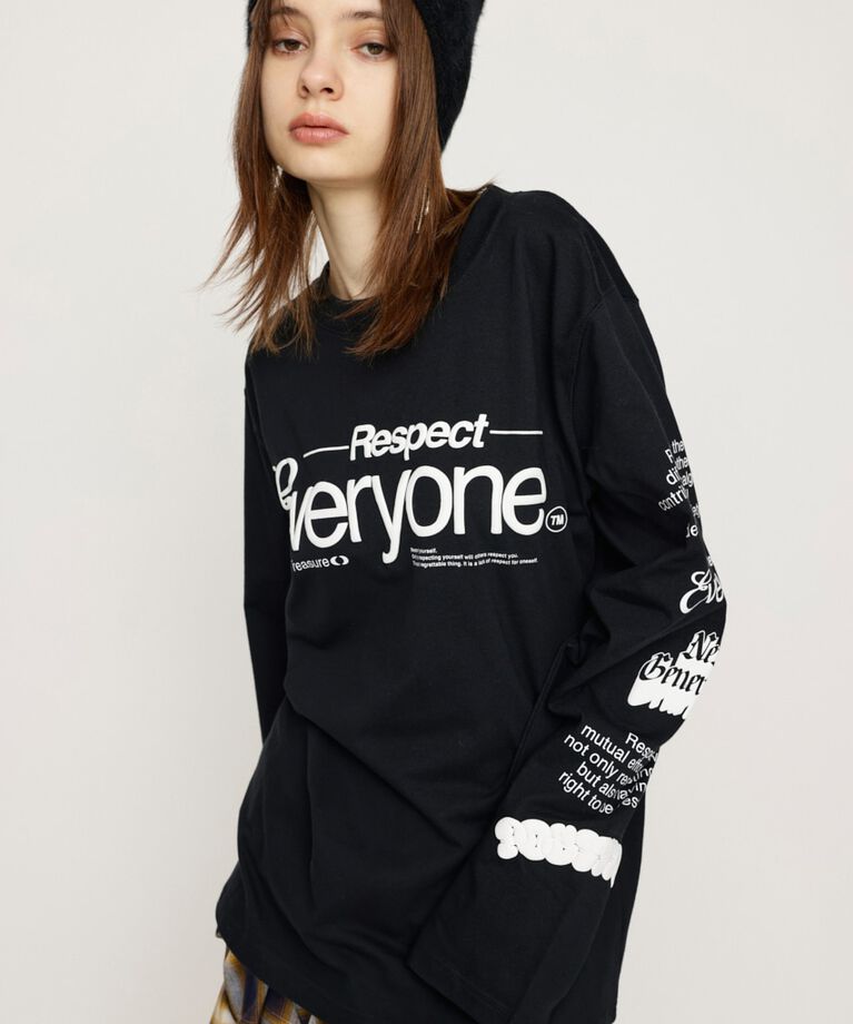 SLY「RESPECT EVERYONE LOGO Tシャツ」|Tシャツ・カットソー|BLK