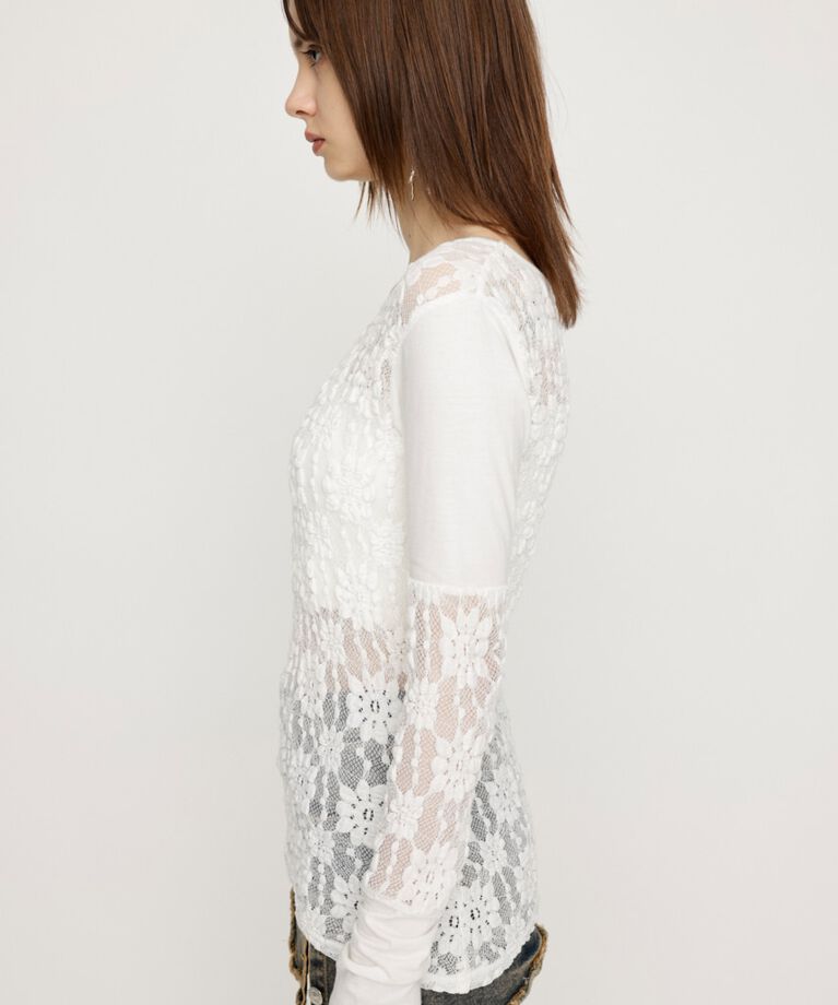 SLY「HOLE LACE トップス」|Tシャツ・カットソー|