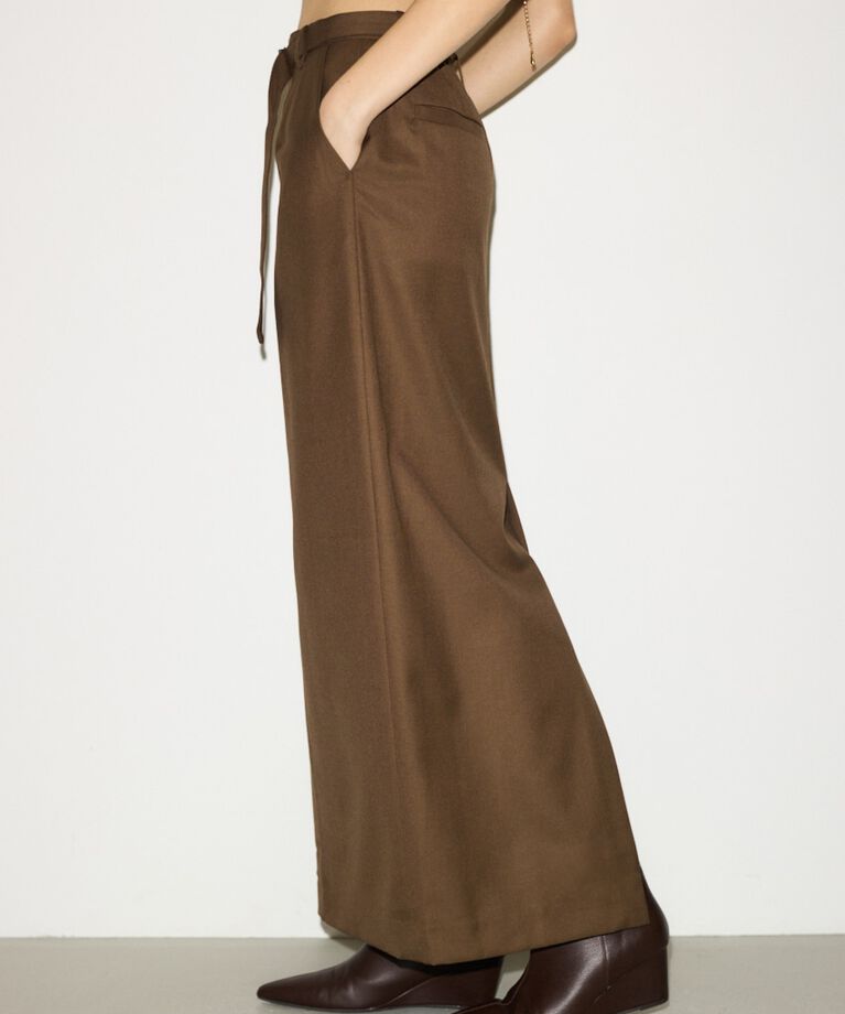 SLY「MANNISH BELTED I LINE ロングスカート」|スカート|