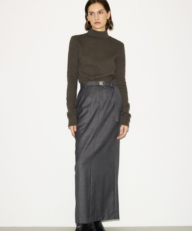SLY「MANNISH BELTED I LINE ロングスカート」|スカート|