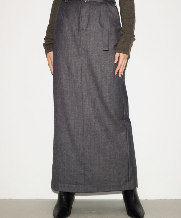 SLY「MANNISH BELTED I LINE ロングスカート」|スカート|