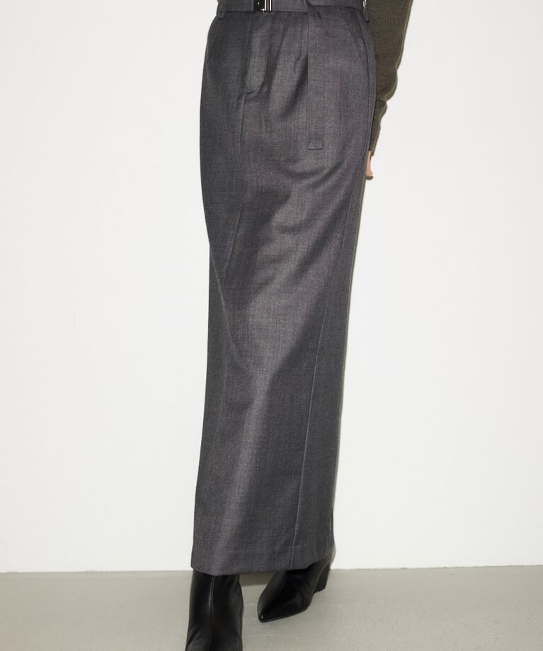 SLY「MANNISH BELTED I LINE ロングスカート」|スカート|