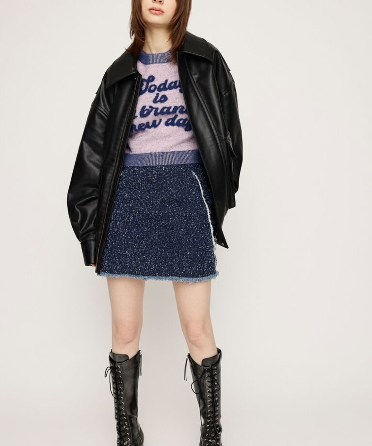 SLY「GRAIN TWEED S／SK-BE」|スカート|