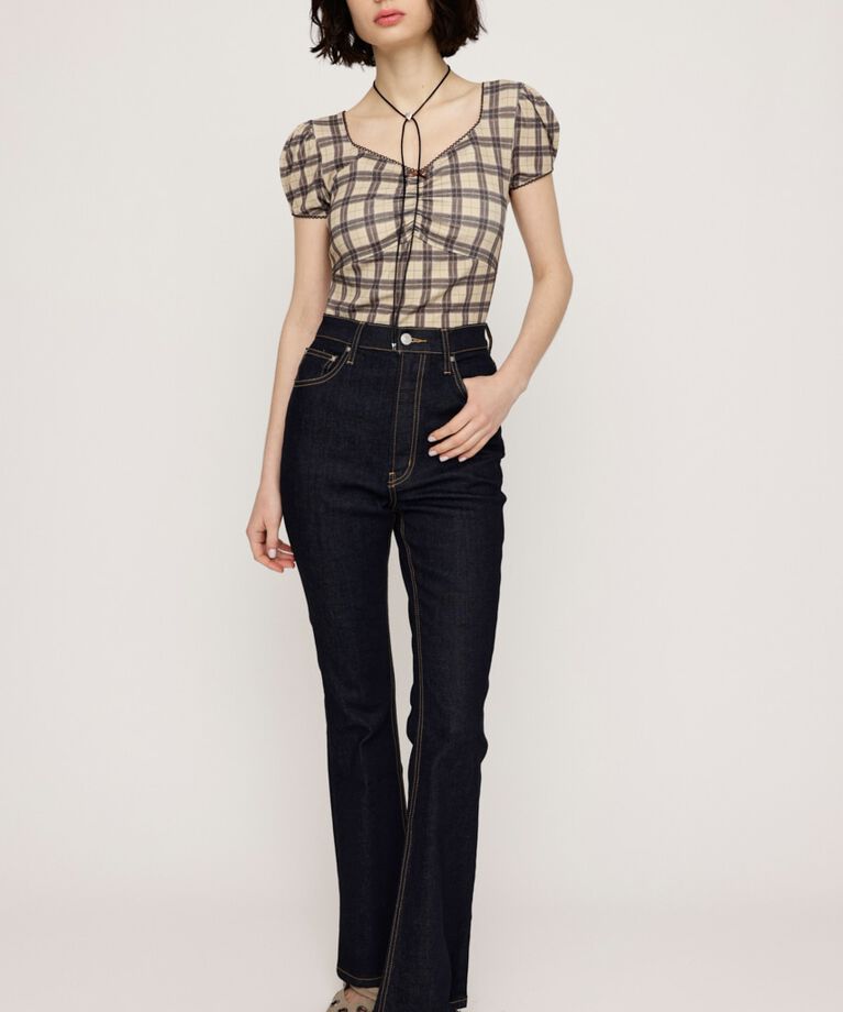 SLY「HW FLARE PT WITH ROICA（R）EF」|デニム|