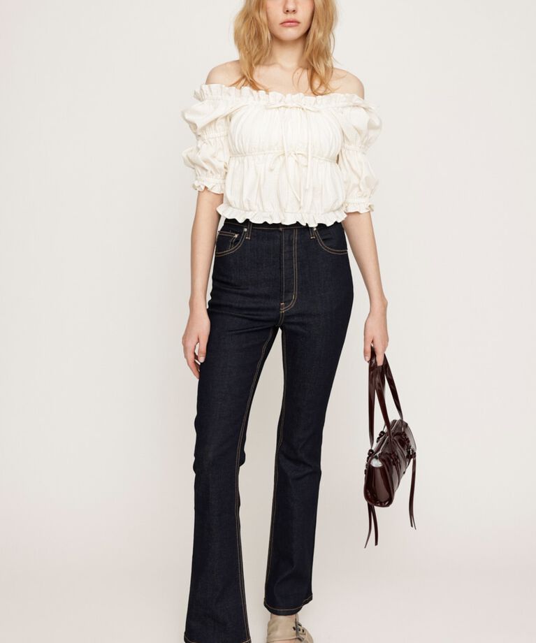 SLY「HW FLARE PT WITH ROICA（R）EF」|デニム|