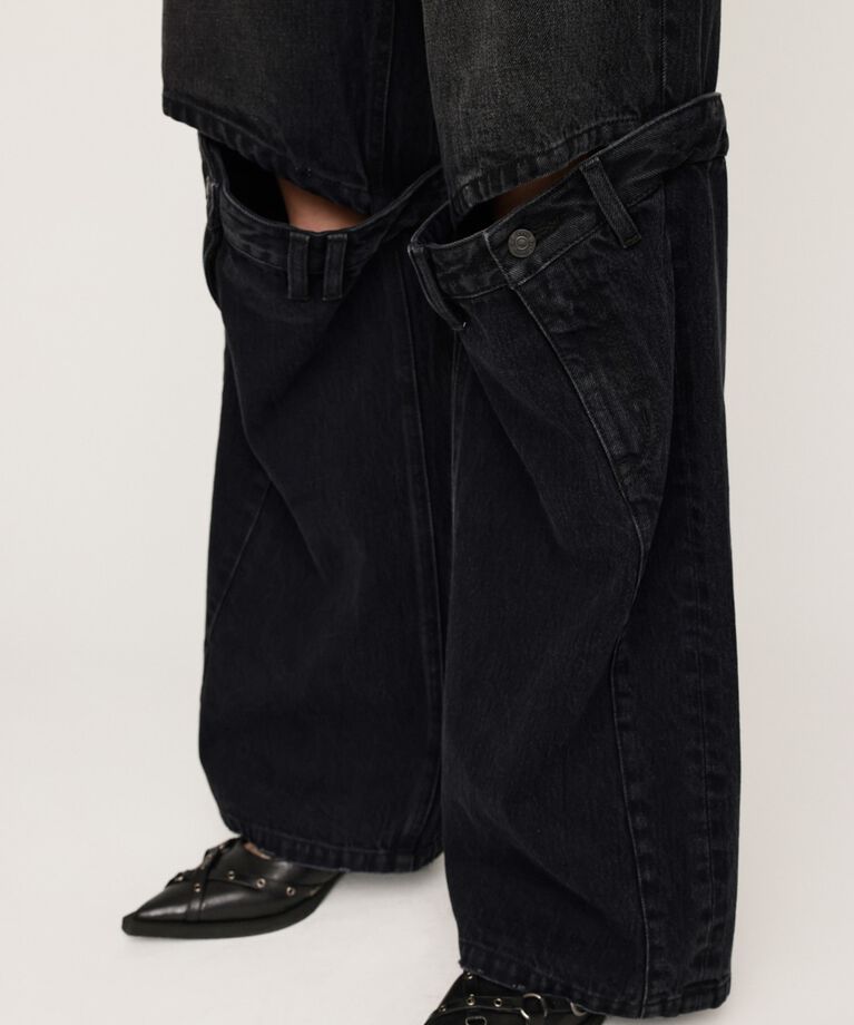 SLY「J／W KNEE DENIM PT-E」|デニム|