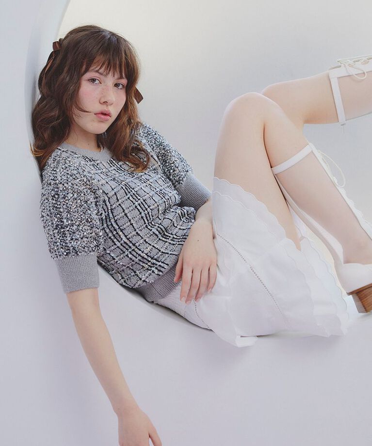 FURFUR「【限定カラー】ツイードニットトップス」|ニット・セーター|