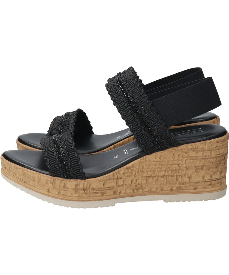 IMPORT SELECT「【ITALIAN SHOEMAKERS】ラインストーンリボン厚底サンダル」|サンダル|