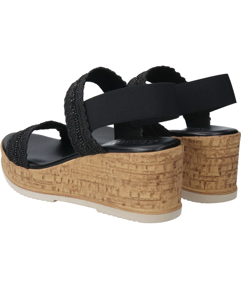 IMPORT SELECT「【ITALIAN SHOEMAKERS】ラインストーンリボン厚底サンダル」|サンダル|