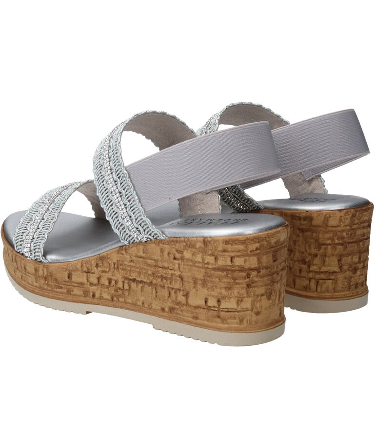 IMPORT SELECT「【ITALIAN SHOEMAKERS】ラインストーンリボン厚底サンダル」|サンダル|