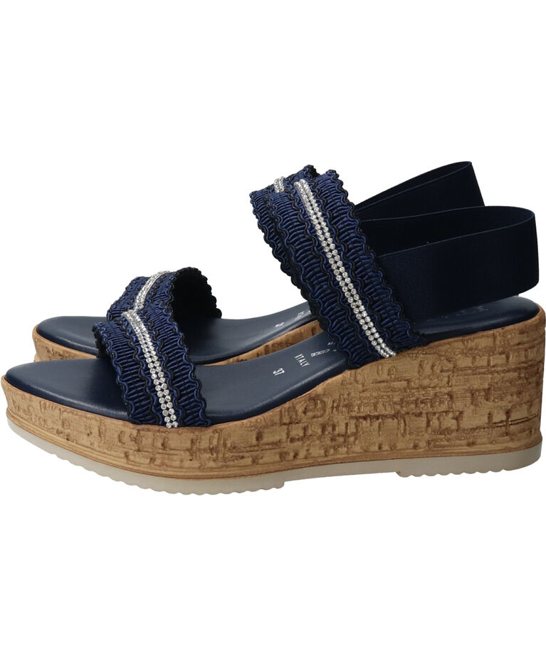 IMPORT SELECT「【ITALIAN SHOEMAKERS】ラインストーンリボン厚底サンダル」|サンダル|