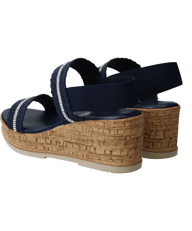 IMPORT SELECT「【ITALIAN SHOEMAKERS】ラインストーンリボン厚底サンダル」|サンダル|