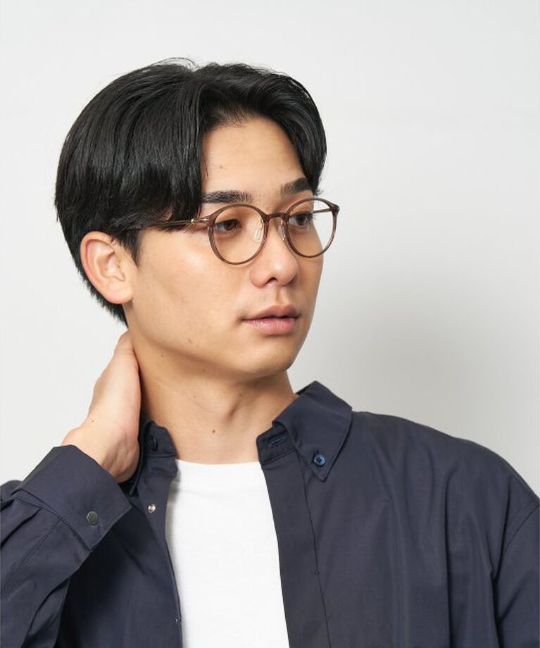  「ボストン型 メガネ 軽量 大人可愛い おうちメガネ 伊達メガネ レンズ交換券付」|メガネ|