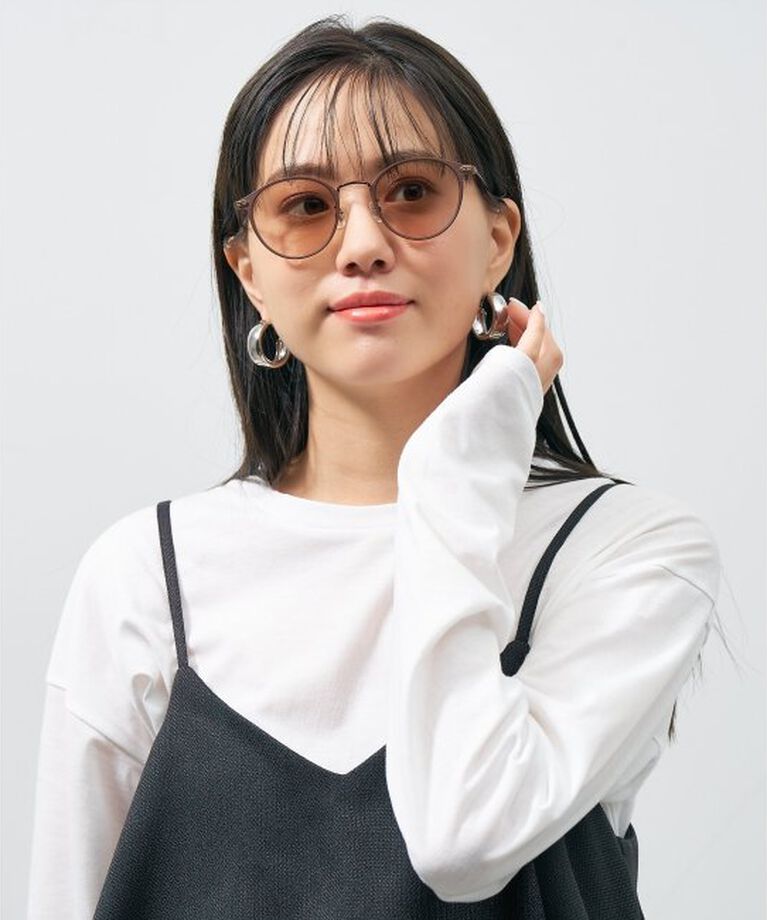  「ボストン型 調光サングラス｜UNITED ARROWS ﾚﾝｽﾞの色が変わる UVカット 紫外線対策 ユナイテッドアローズ」|サングラス|薄ブラウン1