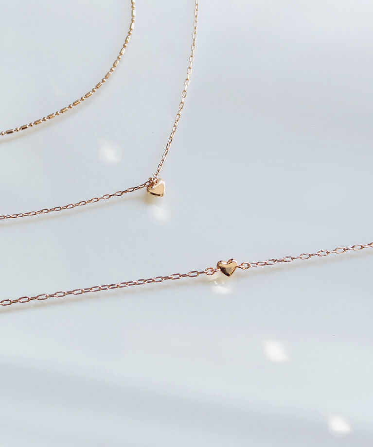 Phoebe「【金属アレルギー対応】スウィートハートスライドブレスレット　シャンパンゴールド」|ブレスレット・バングル|