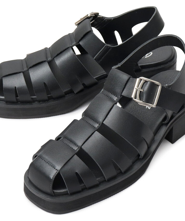BACKYARD FAMILY「グラベラ サンダル glabella GLBT-284 通販 グルカサンダル メンズ」|サンダル|ブラック1