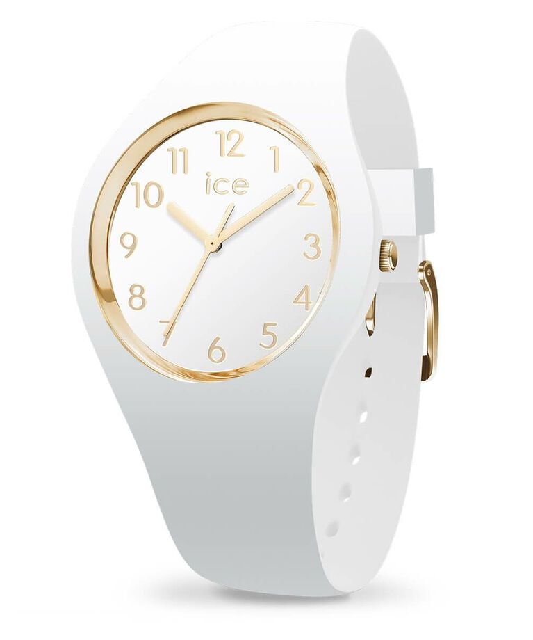 ICE-WATCH「〈ICE-WATCH(ｱｲｽｳｫｯﾁ)〉ICE glam ｺﾞｰﾙﾄﾞﾎﾜｲﾄ ﾅﾝﾊﾞｰｽﾞ ｽﾓｰﾙ」|腕時計|YELLOW GOLD