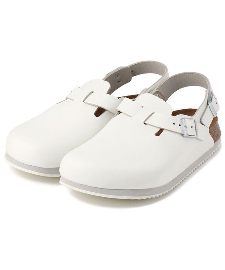 BIRKENSTOCK「【ビルケンシュトック】トキオ スーパーグリップソール/ホワイト ナチュラルレザー/クロッグ メンズ」|サンダル|ホワイト