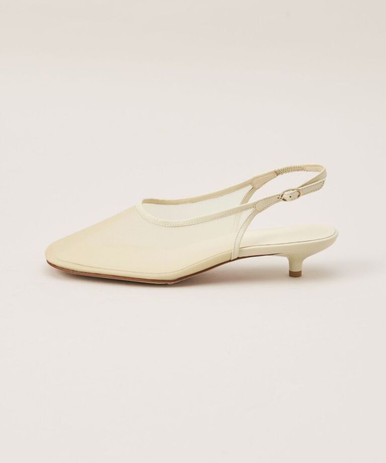 ODETTE E ODILE「チュールキトゥンヒールバックベルト パンプス30↑」|パンプス|CREAM