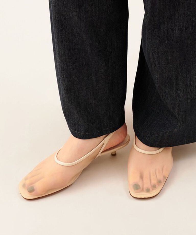 ODETTE E ODILE「チュールキトゥンヒールバックベルト パンプス30↑」|パンプス|