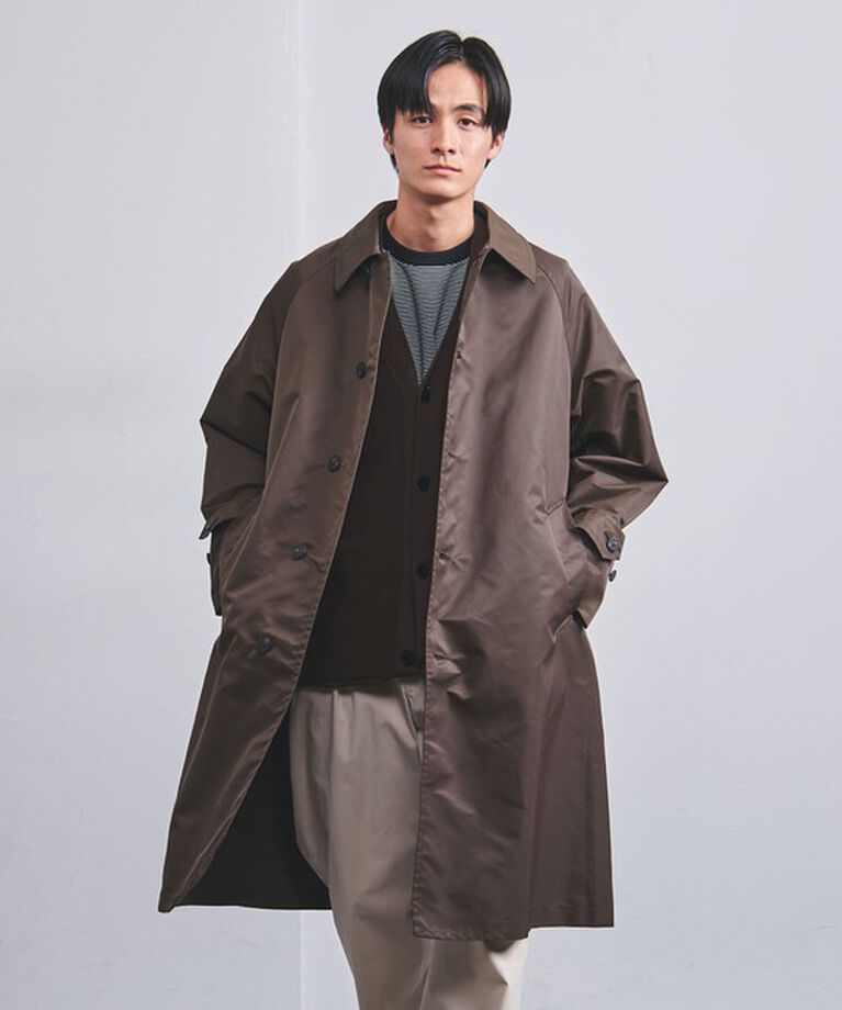 UNITED ARROWS「ナイロン バルマカーンコート ー撥水ー」|ステンカラーコート|DK.BROWN