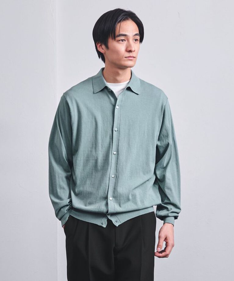 UNITED ARROWS「4シーズン ハイゲージ ポロ カーディガン」|カーディガン|LIME