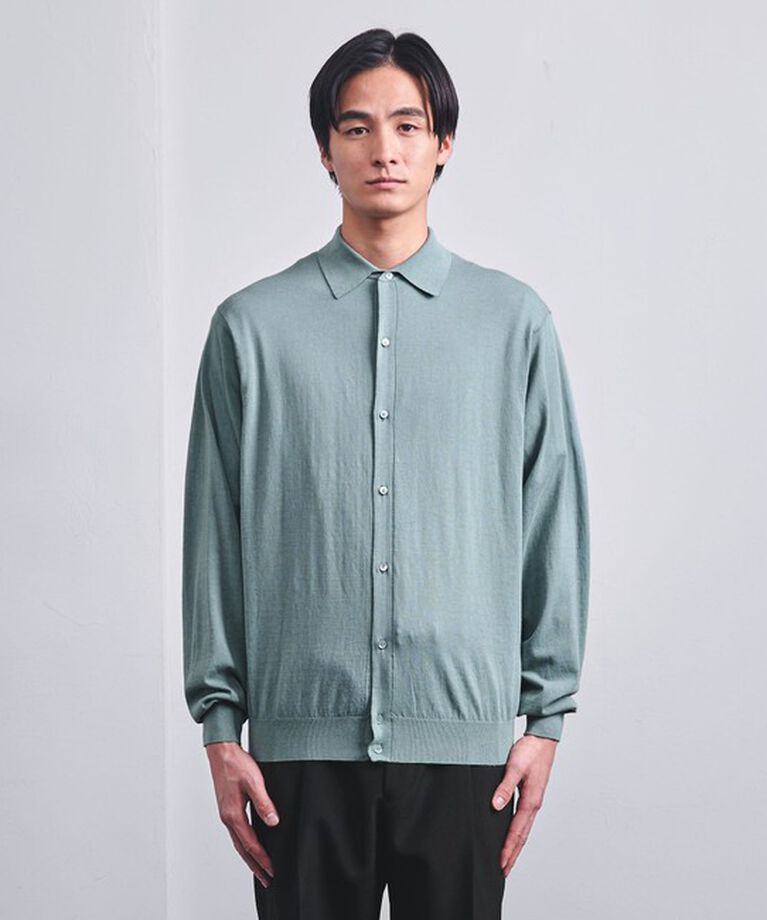 UNITED ARROWS「4シーズン ハイゲージ ポロ カーディガン」|カーディガン|