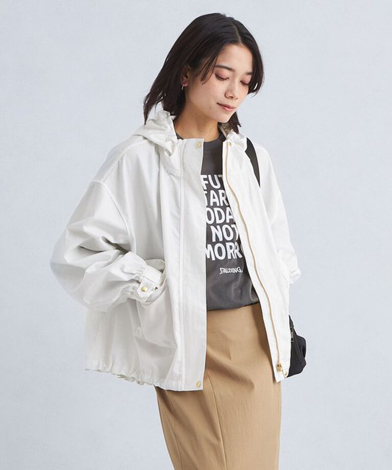 UNITED ARROWS green label relaxing「［size SHORTあり］W/LI MIX フード ブルゾン」|ブルゾン・スタジャン|